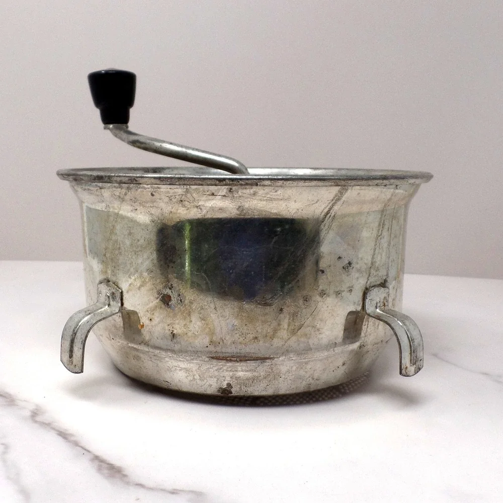 Vintage Foley Food Mill with Black Bakelite Handle and Knob (1950s)